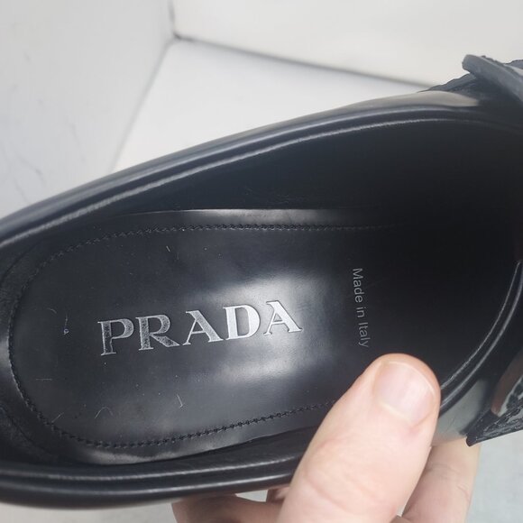 Prada Black MENS Chunky Monolith Lug Sole Platform Loafer - Picture 4 of 13